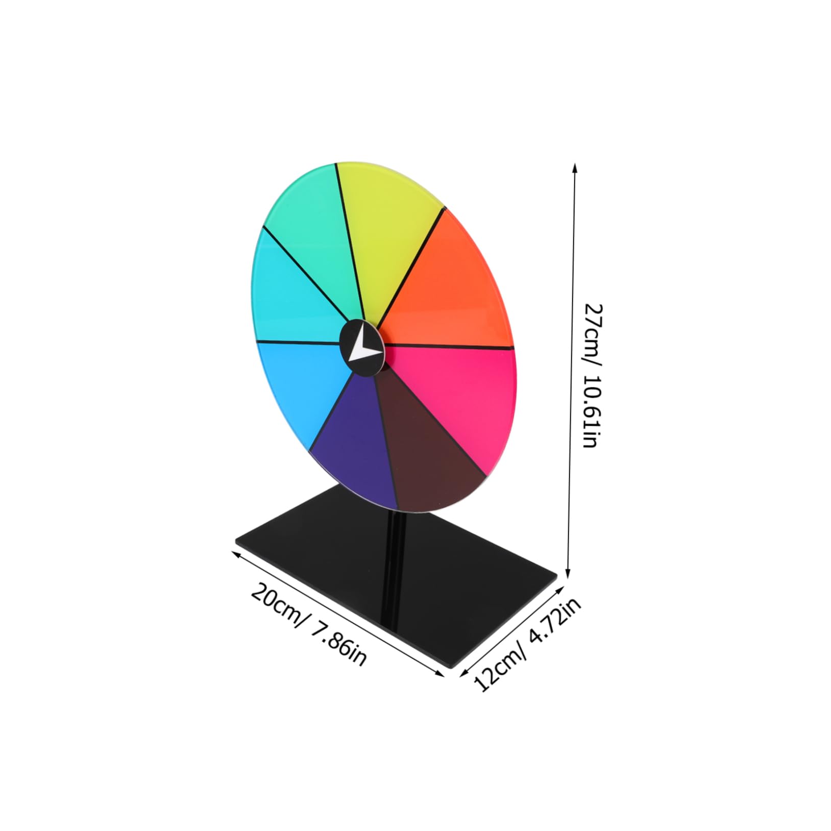 CIYODO Tabletop Prize Wheel for Games 8 Slot Rotating Wheel Markers Fun Party Accessory