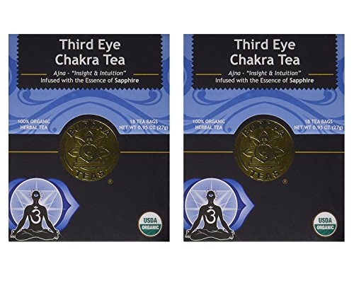 Third Eye Chakra Tea - Organic Caffeine Free - 18 Bleach Free Tea Bags (Pack of 2)