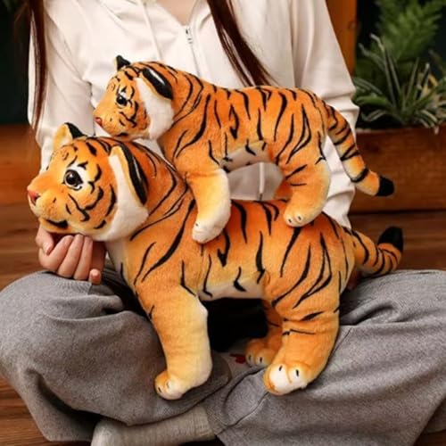 Image of Tickles Siberian Jungle Tiger Soft Stuffed Plush Animal Toy for Kids Boys & Girls Birthday Gift (Color: Yellow & Black Size: 35 cm)