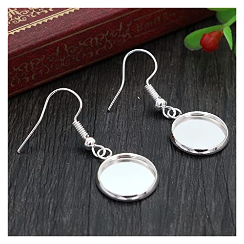 Plateau lunette cabochon boucle d'oreille 12mm et base pendentif rond pour DIY bijoux