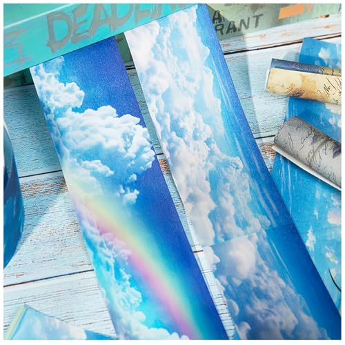 Kesari Cloud Washi Tape Stickers for Scrapbooking Supplies,6 Rolls Nature