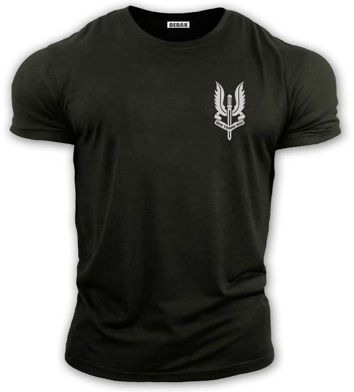bebak Maglietta da ginnastica da uomo | Abbigliamento da palestra per uomo T-shirt da bodybuilding che si allena vince palestra Wear Training Top