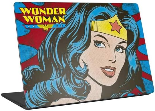 Skinit Laptop Decal Skin Compatible with Universal Laptop 14in (11.4 x 8.2in) - Officially Licensed Warner Bros Wonder Woman Vintage Profile Design