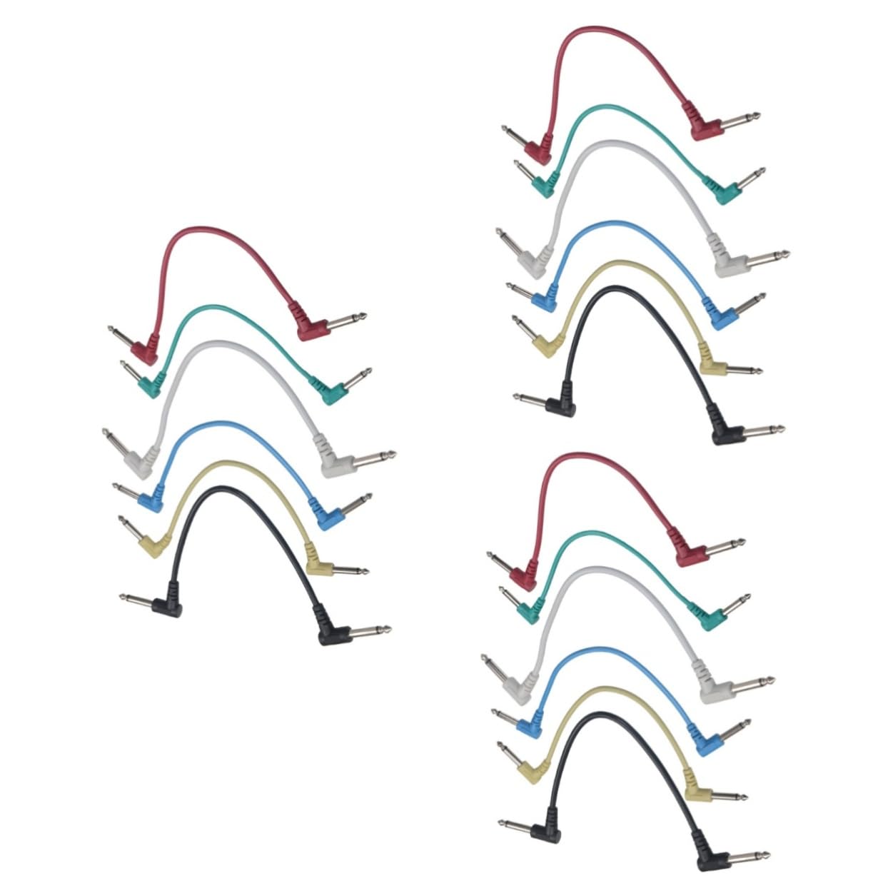 18stücke Rechtwinklige Patchkabel Gitarre Austauschbare Effekte-kabel Für Gitarreneffekte Langlebig Und Optimal Für Pedalboards Und Musikgeräte