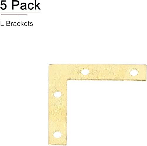 Miniatura 6 de Placas de reparación en forma de L de 1.969 x 1.969 in (largo x ancho), paquete de 10 unidades, buenas para el mantenimiento de muebles de madera,