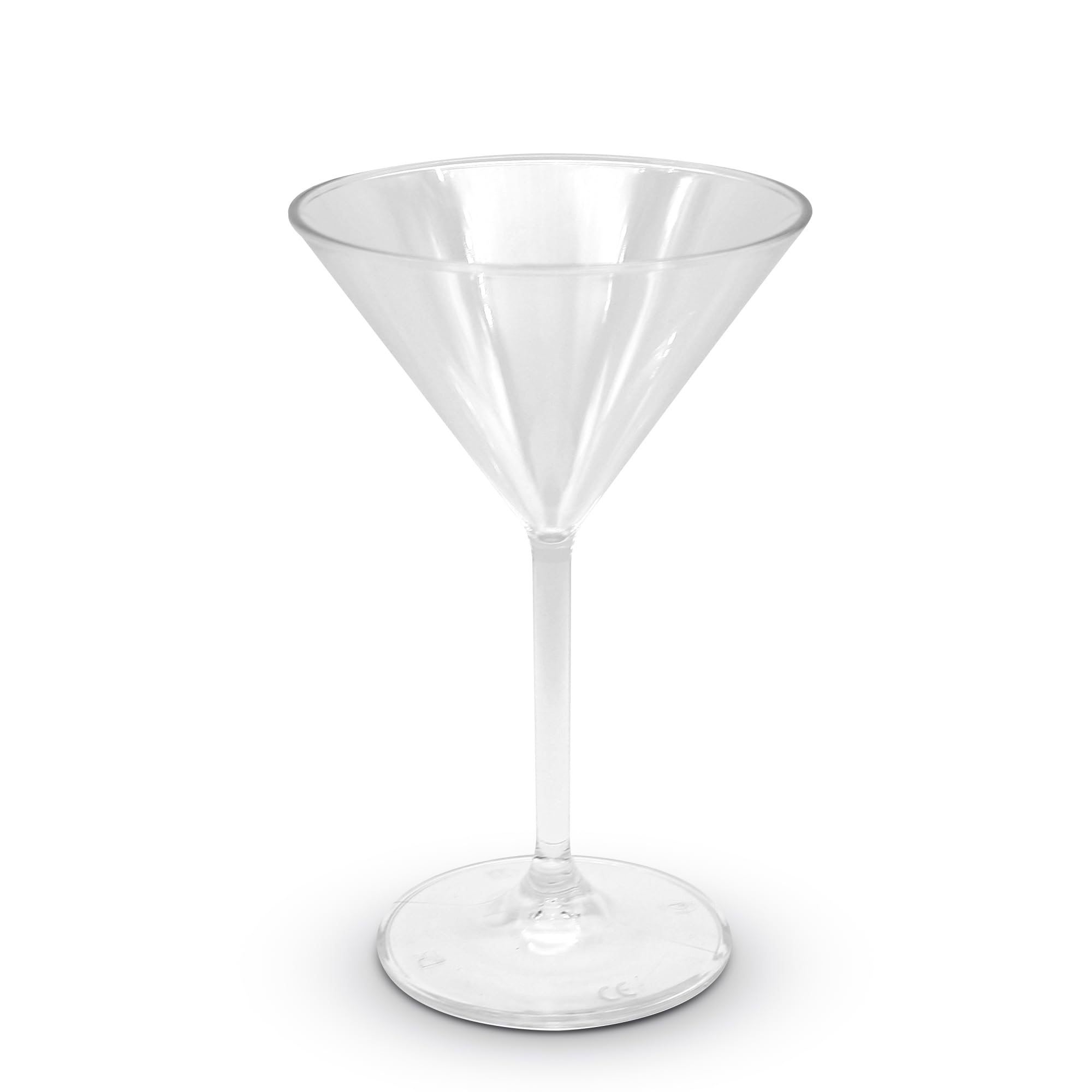 DOJA Barcelona Lot de 6 verres à martini en plastique dur réutilisables transparents en polycarbonate transparent