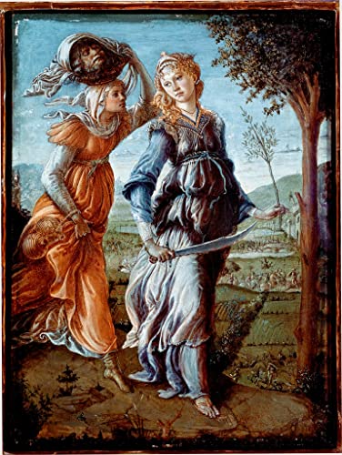 Peinture classique Le Retour de Judith de Botticelli, toile MSTECO 60x90cm