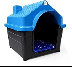 Casa toca casinha abrigo pet cachorros ou gatos aconchegante fácil de limpar desmontável e impermeável resistente. Acompanha Colchonete. COR AZUL TAM 5