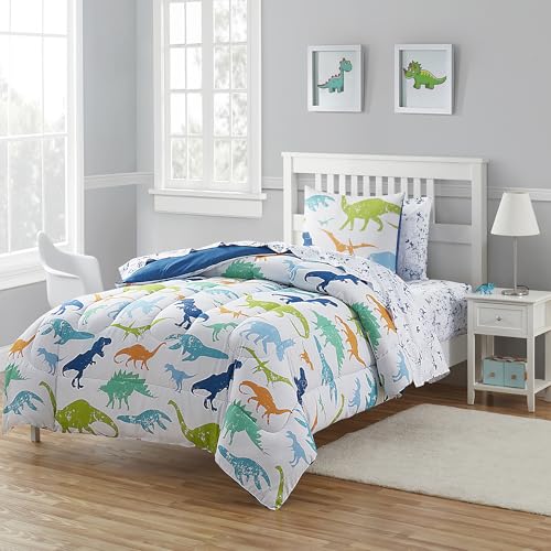 Kids Bedding Set Bed in a Bag for Boys and Girls Toddlers Printed Sheet Set and Comforter , Twin...
