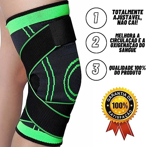 Joelheira Compressão Proteção Ajustável Fitness Cross
