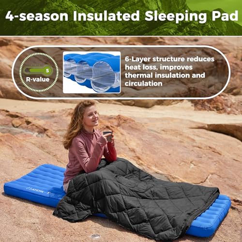 Image of ATEPA ThermAir Pro Sleeping Pad, 5 R-Value Insulated Air Mattress