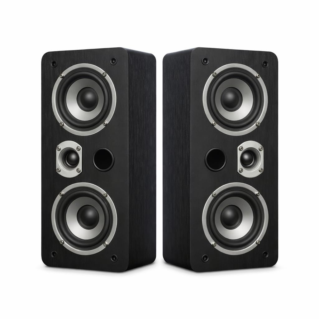 Dynavoice Magic LCR-4 Negro Mate – Pareja de Altavoces Pasivos para Cine en Casa, Ideales para Dolby Atmos, Instalación en Pared o Techo.