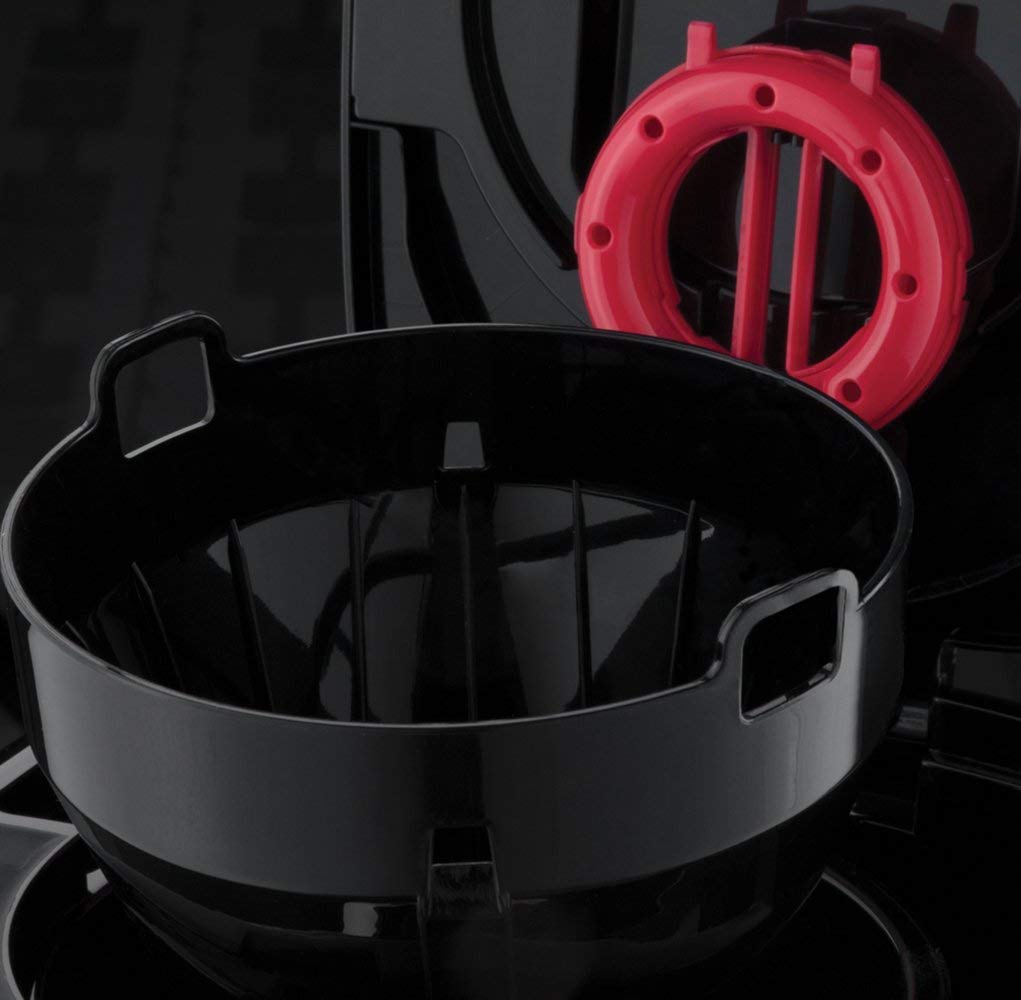 Russell Hobbs Textures Plus - Cafetera de goteo (jarra para 8 tazas grandes o 12 tazas pequeñas, Inox, 975 W, gris) - ref. 24020-56