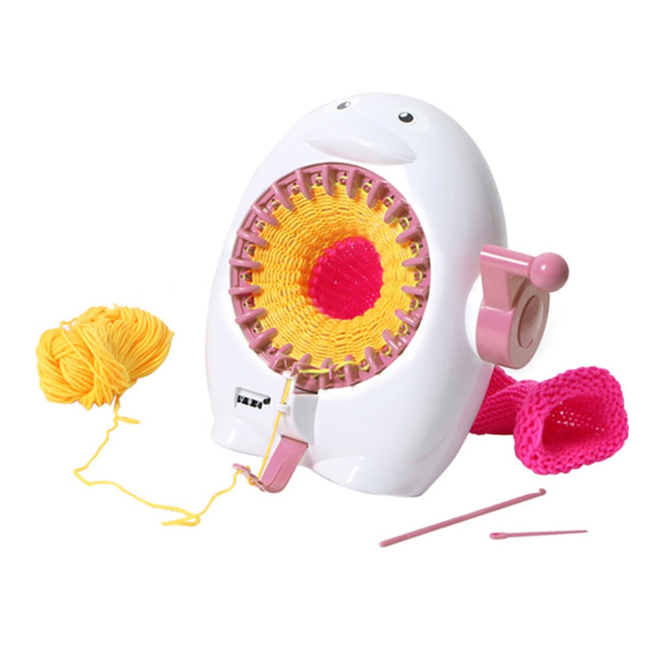 BEBEMOKO 1Pc DIY Penguin Shape Knitting Machine for Manual Woven Loom Tool Creative Weaving Kit for Boys Easy to Use Craft for Scarf Making and Fun Activities