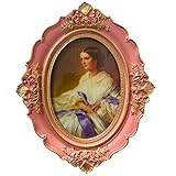 Kaolituis 5x7 Picture Frame Baroque Oval Frame 5 x 7 Wedding Picture Frames Fit Picture 5 by 7 in Gold for Wall and Tabletop Display
