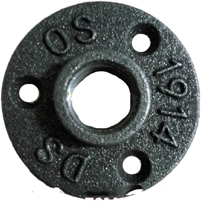 Flange Flange 6pcs Iron Pipe Fittings Wall Mount Floor Antique Piece Cast Flanges(DN20)