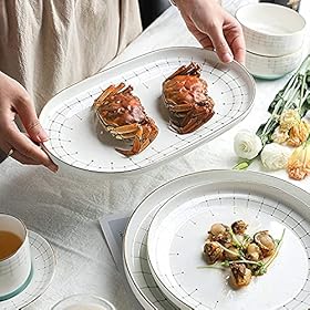 Upgrade Your Dining Experience: Buy the KOMFGT 40-Piece Light Luxury Porcelain Dinnerware Set – KOMFGT