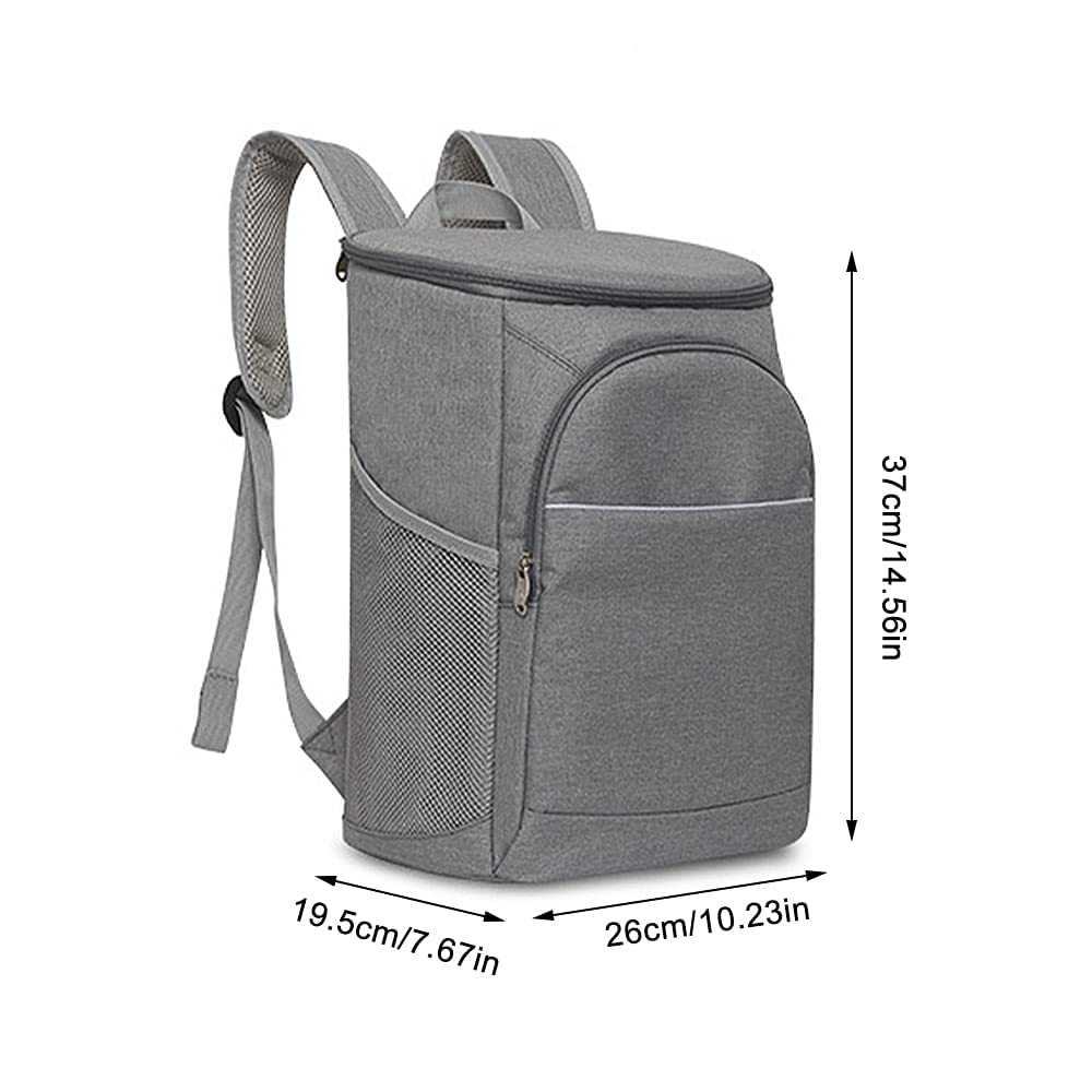 Doppeldecker weicher Kühlrucksack mit hartem Innenfutter, Wärmedämmtasche Oxford wasserdichte Lunchbox Isoliertasche Leichter Rucksack für Camping BBQ Familie Outdoor-Aktivitäten