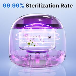 CXRUY Ultrasonic Retainer Cleaner - UV Dental Cleaning Pod Night Guard Cleaner for Dentures, Aligner, Braces, Toothbrush Heads, Jewelry (Black)