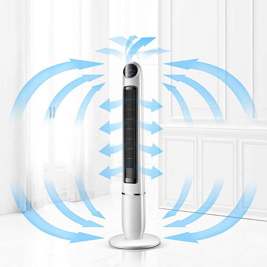Air Cooler for Home Office Modern Oscillation Silent Tower Fan Air Conditioner Manual Remote Control 12h Timing White 120cm