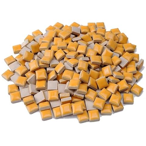 Samjobroad Canary Yellow Ceramic Mosaic Tiles Cover