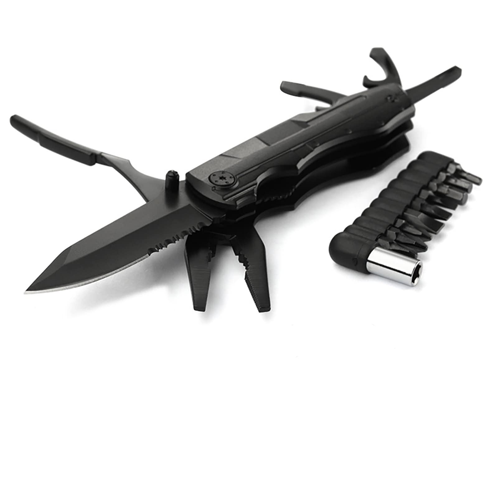 Multitool Knife Pliers with Nylon Sheath 18 in 1 Stainless Steel Pocket Knife Pliers Pocket Pliers with Screwdriver