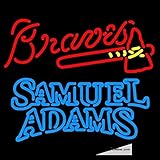 Panneau LED néon Samuel Adams double ligne fait à la main pour décoration murale PVC 35,6 x 43,2 cm