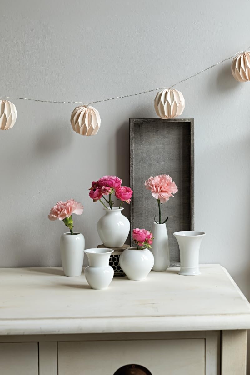 Hutschenreuther 02310-800001-26572 Flower Minis Weiss Bone China Klassik Vase, 6,50 cm x 8,50 cm