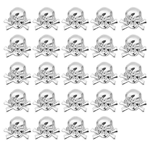 ABOOFAN 24pcs Halloween Pirate Skull Kid Ring Toy Pirate Party Supplies for Kids Silver Party Favor