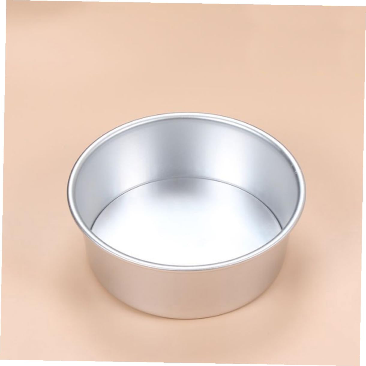 Molde Redondo para Pastel de Aleación de Aluminio 6 Pulgadas 4 Piezas | Fondo Extraíble, Superficie Lisa, Antiadherente, Plata, para Capas y Pudín