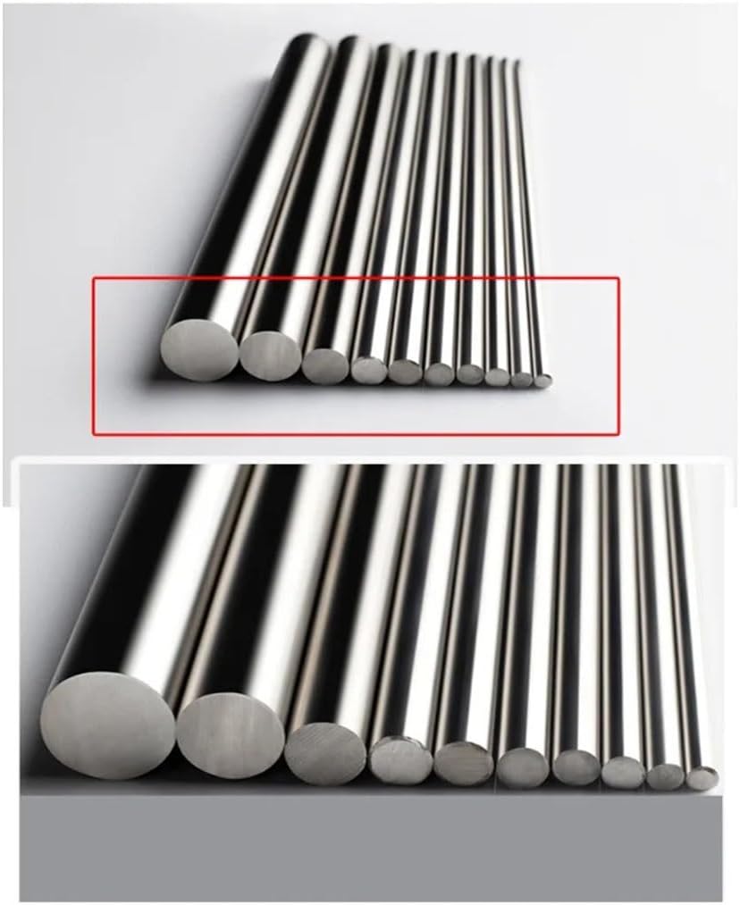 Stainless Solid Round Rod，Solid Round Shaft Rods, 304 Diameter 3mm4mm5mm6mm8mm10mm12mm Linear Shaft Metric Round Rod Ground Rod 100mm 200 300 500mm Long, 1pcs (Size : 3mm, Color : 500mm) (Style : 300