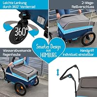 Snuutje 2-in-1 Fahrradanhänger und Handwagen | perfekt als Einkaufstrolley und Transportwagen | Lastenanhänger fürs Fahrrad | wie Bollerwagen faltbar mit Dach – Ansicht 5
