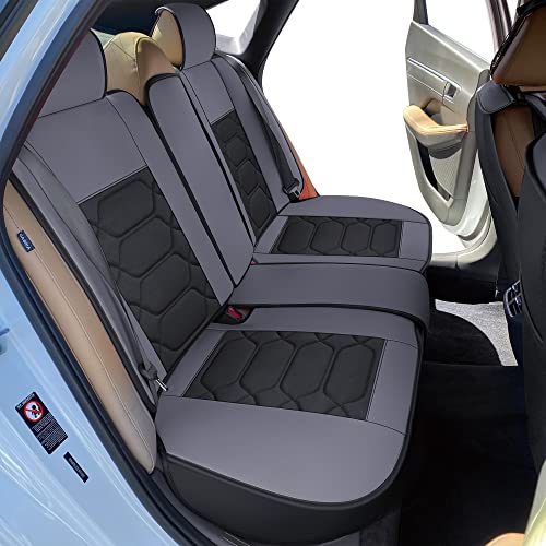 Oasis Auto Hyundai Sonata Accessories Seat Covers 2010-2025 Custom Fit Leather Cover Protector Cushion (Full Set, Gray) #TOP6