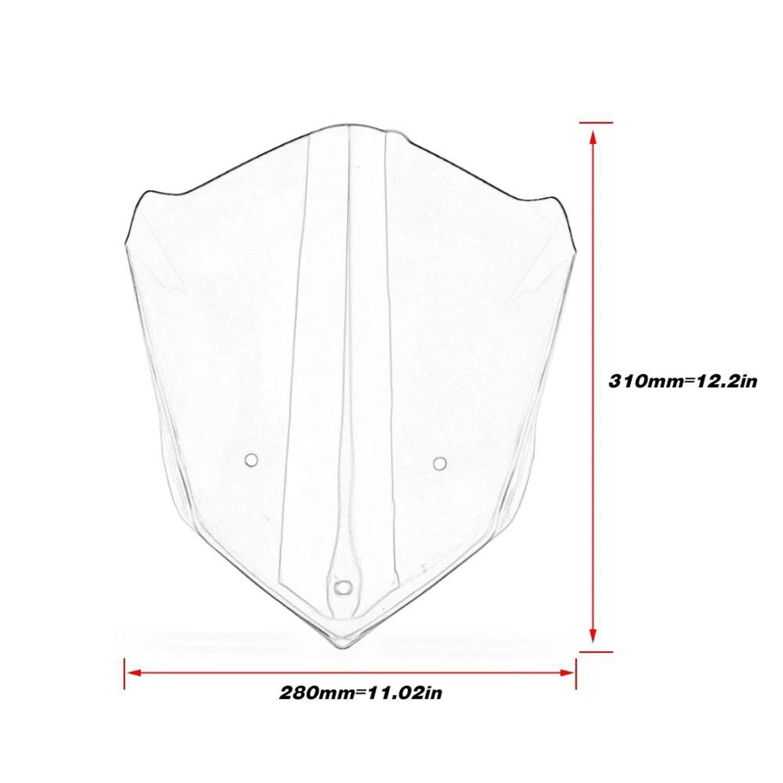 Parabrezza per scooter Parabrezza Per Moto Accessori Per Parabrezza Per BMW F800R 015 2016 2017 2018 2019 2020(Gray)