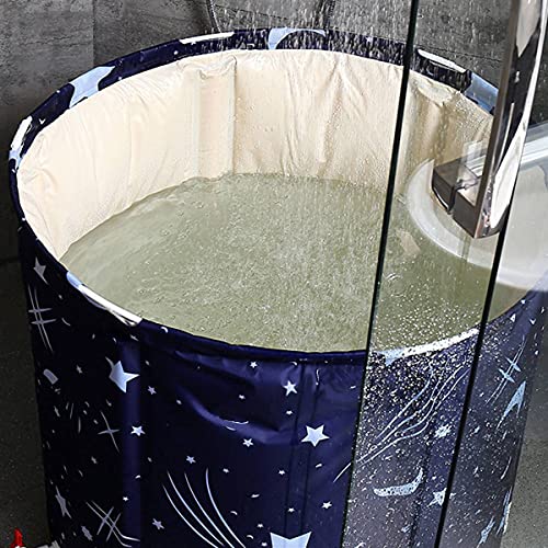 Tech-L bath bucket erwachsene Tragbare Badewanne 27x25 Zoll Faltbare Freistehende Eimer Erwachsene Isolierung Umweltfreundliches Badezimmer Spa-Badewanne für Studenten zu Hause Camping