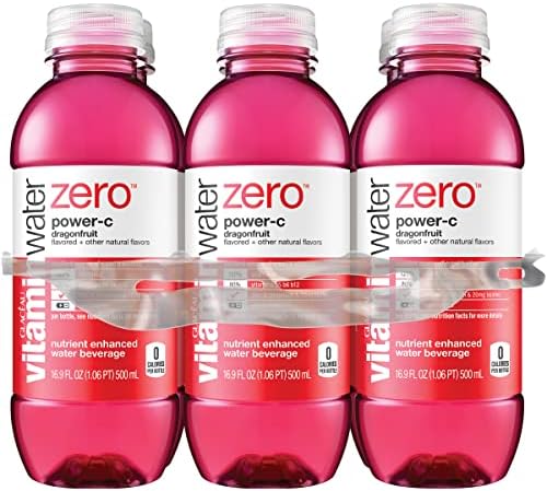 Vitaminwater Zero Power C - Dragonfruit Flavored Vitamin Water, 16.9oz 6-Pack