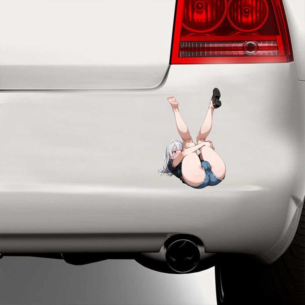 Sexy FUTA Peeking Cartoon Sticker Anime Decals 5.1'' image 3