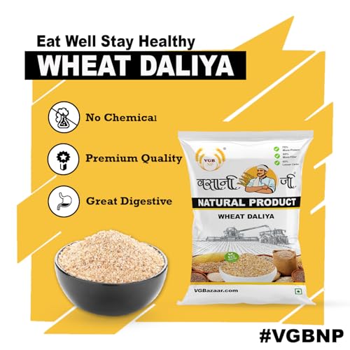 Image of Vasani-G Natural & Unpolished Wheat Dalia (Broken Wheat Daliya) Easy to Cook Wheat Porridge (Gehu Ka Dalia | crushed dalia) - 500g