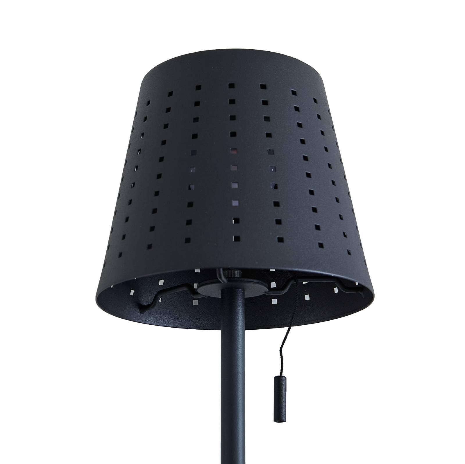 Lindby LED Solarleuchten Hilario dimmbar (spritzwassergeschützt in Schwarz aus Metall (1 flammig,) - Solarlampe Solarleuchte Garten