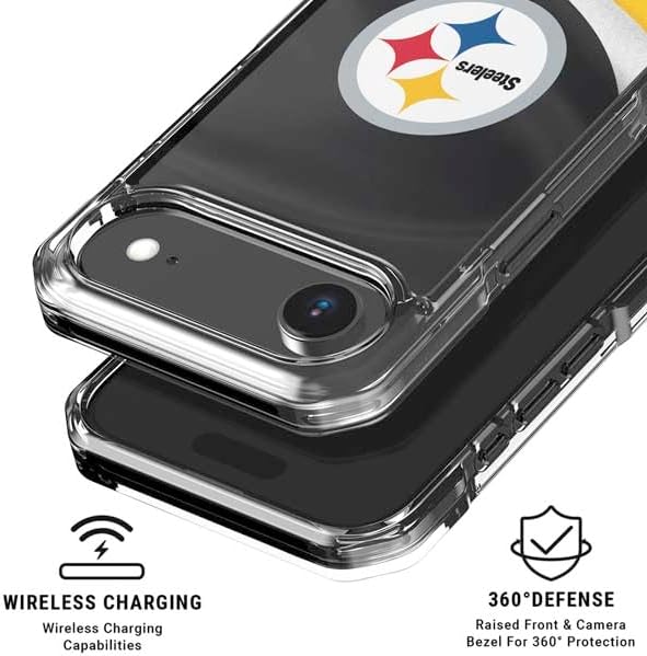Skinit Clear Phone Case Compatible with iPhone 17 Air - Officially Licensed NFL Pittsburgh Steelers Design