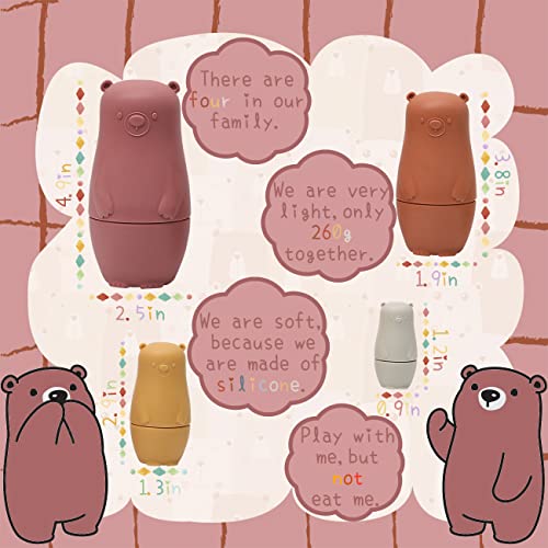 Moonmo Silicone Nesting Dolls Russian Nesting Dolls For Children Montessori Educational Toy Stacking Nesting Doll Toys Set For Toddlers #TOP2