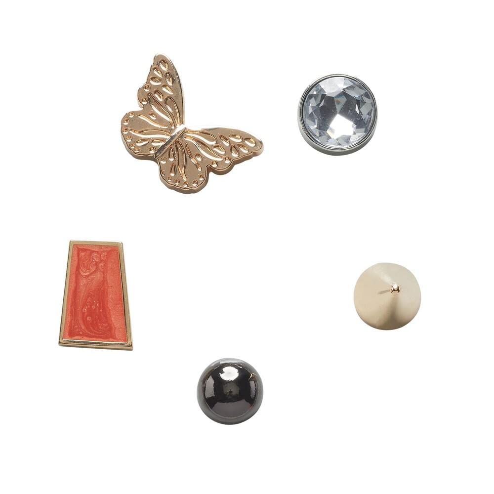 Crocs Jibbitz 5-Pack Gold Shoe Charms | Jibbitz, Elevated Vibes, One Size