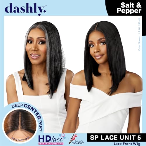 Perruque synthétique HD Lace Front haut de gamme Dashly Unit 5 noir intense - 3