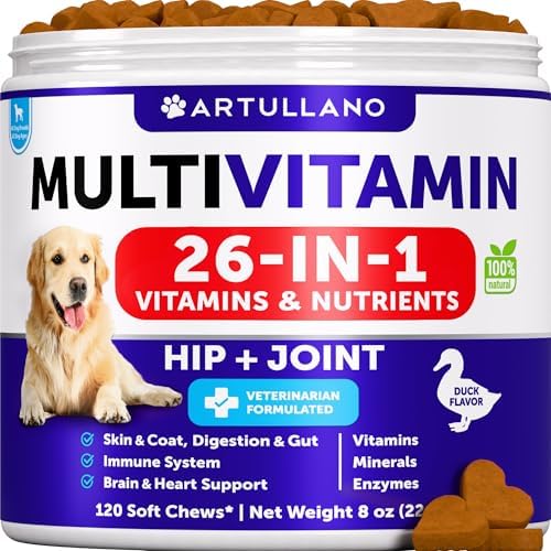 Dog Multivitamin Chewable with Glucosamine 26 in 1 - Dog Vitamins...