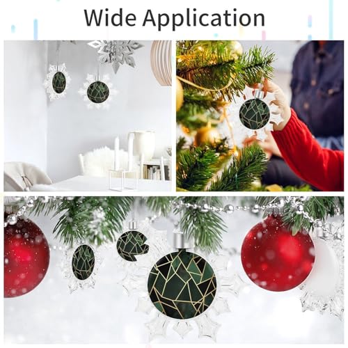 Pendentif flocon de neige incassable et léger pour sapin de Noël - 4