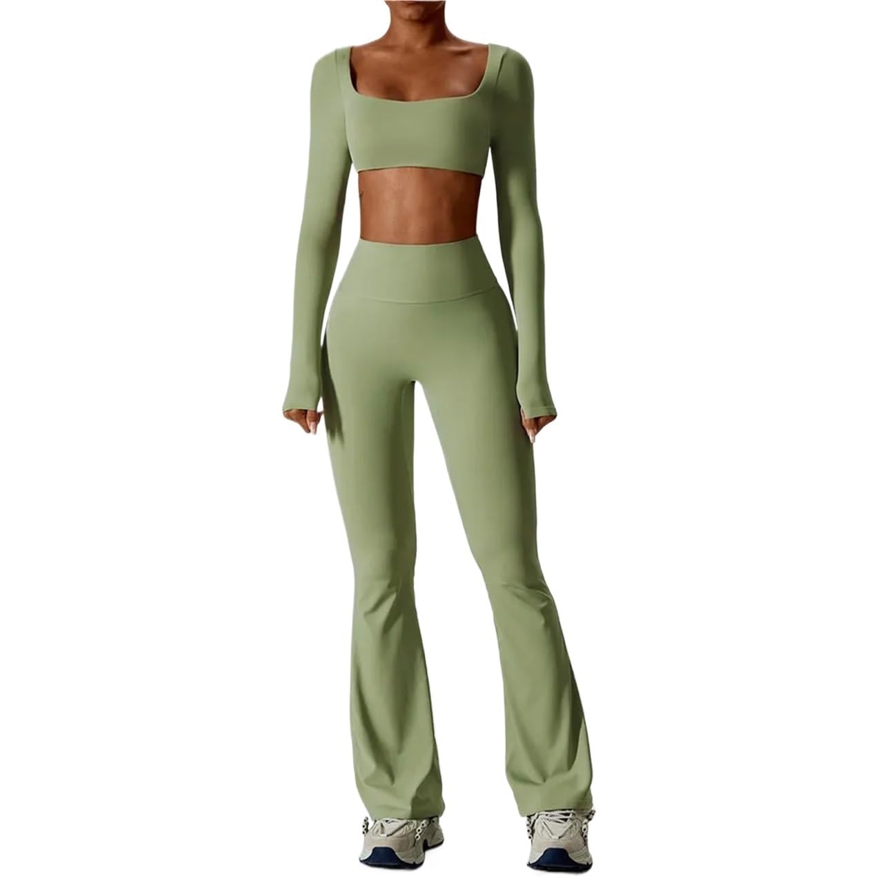 Completo Palestra Donna Set da yoga 2 pezzi abbigliamento sportivo donna senza cuciture allenamento palestra legging reggiseno fitness top corto