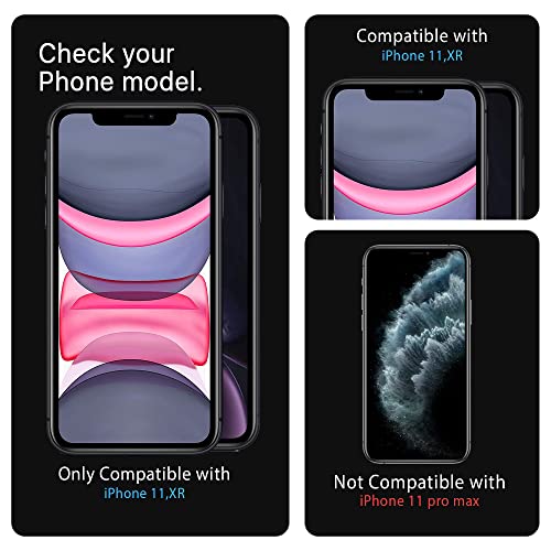 Image of ArmourPro Military Grade Gorilla Tempered Glass Compatible for iPhone 11 and iPhone XR with Edge-to-Edge Protector Coverage, Cable Protector and Easy Installation kit (6.1 Inch)