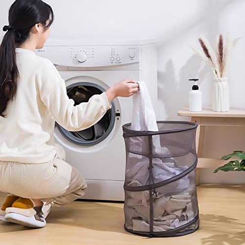 Eledoo-Laundry Basket, Popup Hampers For Laundry, Collapsible Laundry Baskets Durable Storage For Clothing/Toy (40L Dark Gray) #TOP3