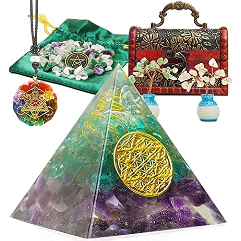 Soulnioi Healing Crystals and Orgone Pyramid Set Cover