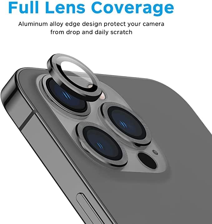 Miniatura 8 de Paquete de 3 Sword Camere Protector de lente para iPhone 13 Pro Max (6.7 pulgadas)  iPhone 13 Pro (6.1 pulgadas), cámara de vidrio templado HD